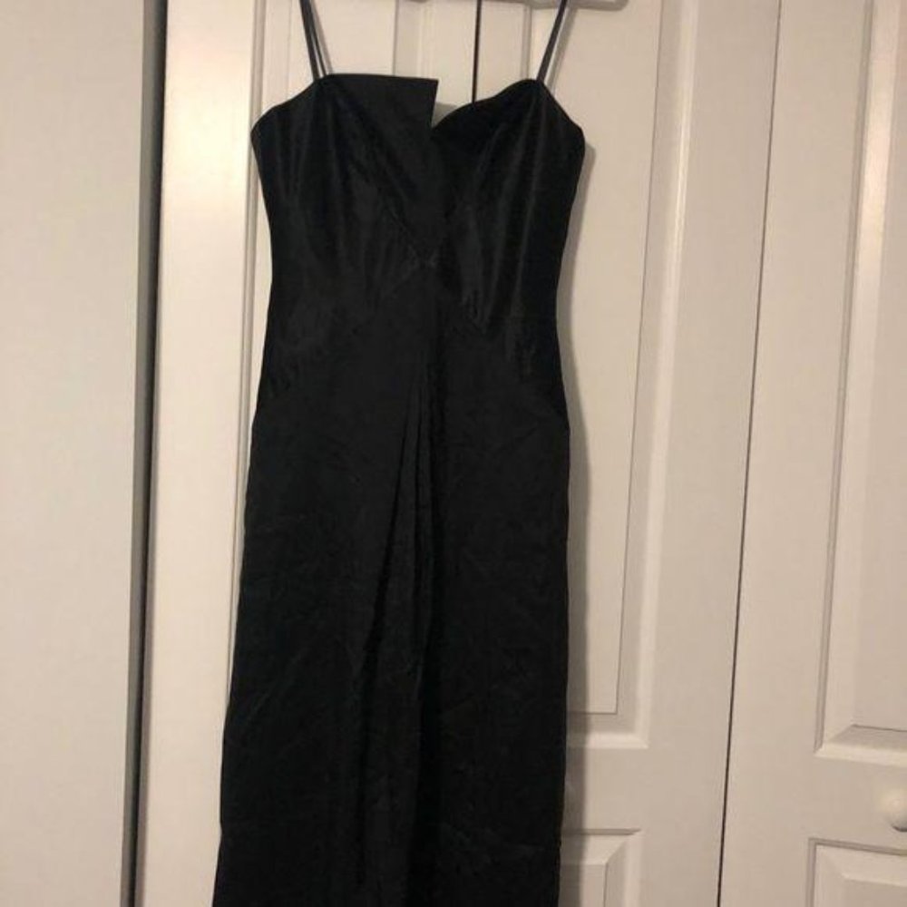 Black strapless evening gown NWT